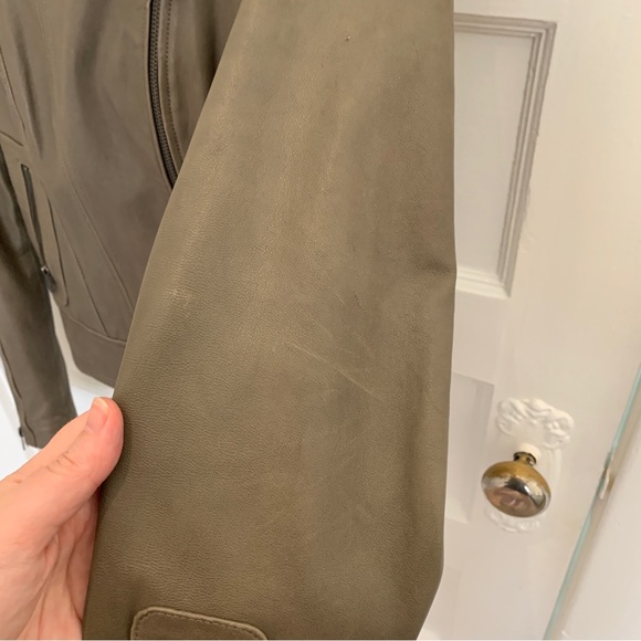 Mackage leather jacket in taupe, size S - Picture 5 of 14
